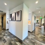 View of office hallways leading to different treatment rooms