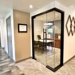 View of entranceway behind front door