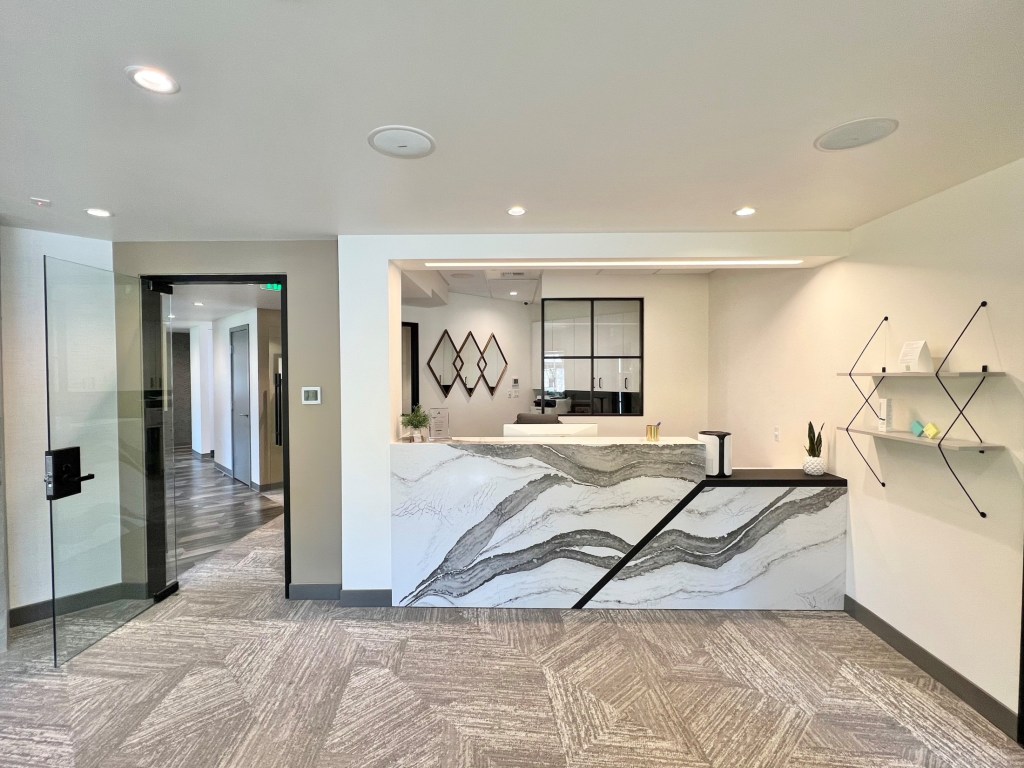 View of front desk at office