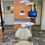 Inside of treatment room with chair and equipment